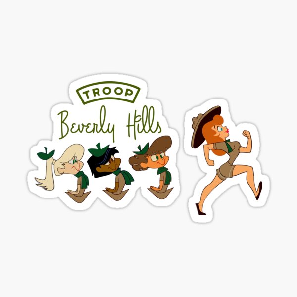 Troop Beverly Hills Cartoon Sticker