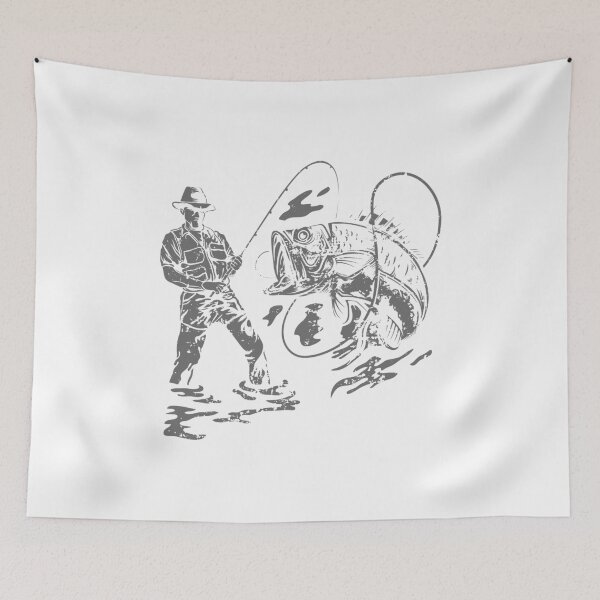 Item preview, Retro Vintage Fisherman Fishing Bass Hobby Gift designed and sold by haselshirt.