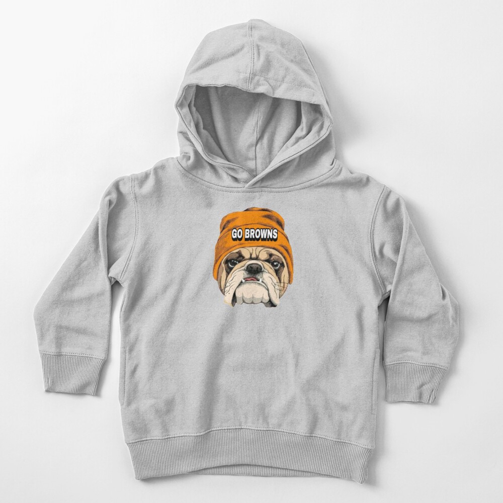 Girls Toddler Brown Cleveland Browns Football V-Neck Pullover Hoodie