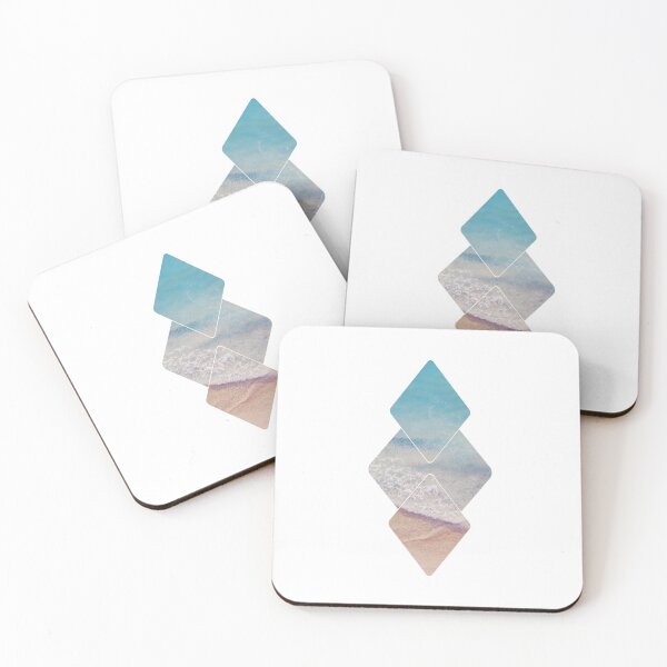 Item preview, Geometric Art ,Ocean Drawing with Beach and Sand Photography designed and sold by samasa66.