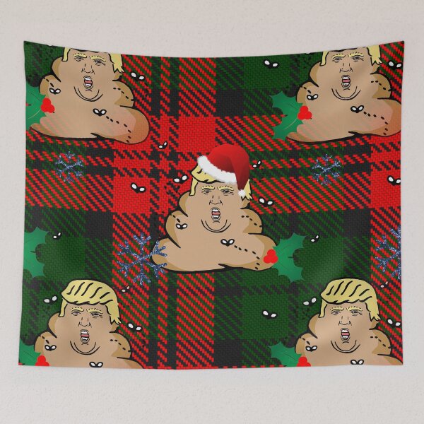 Item preview, christmas dump trump santa claus hat plaid designed and sold by Gossip Rag.