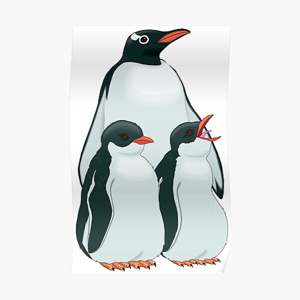 THE MOST BEAUTIFUL FAMILY OF PENGUINS Poster