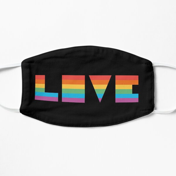 Geometric Rainbowed LOVE Mask