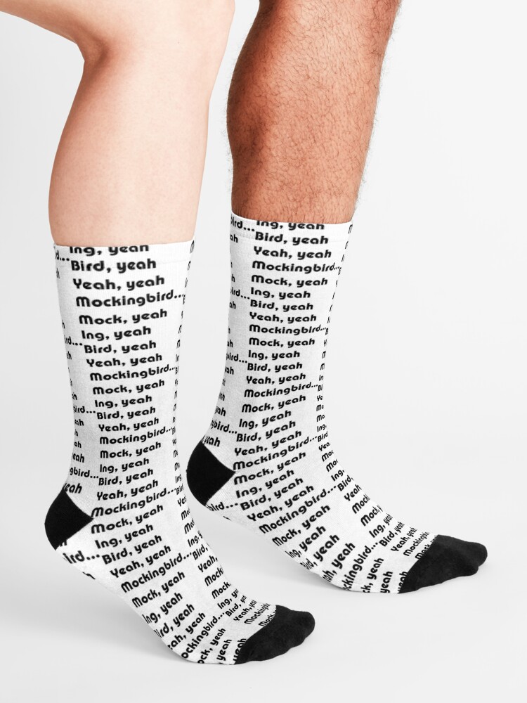 Download "Mock, Yeah" Socks by RetroCave | Redbubble