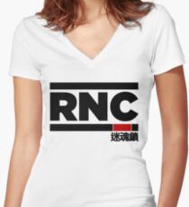 Rear Naked Choke (RNC) Women's Fitted V-Neck T-Shirt