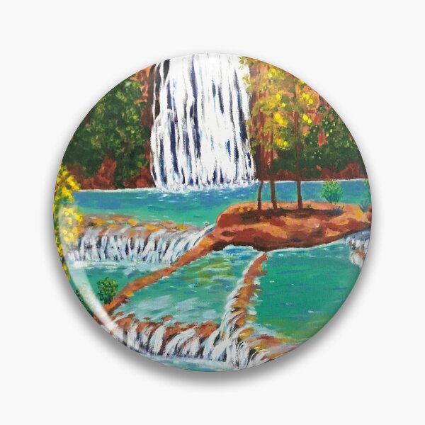 Item preview, Havasu Falls Art, waterfalls, Arizona painting designed and sold by MelidasArt.