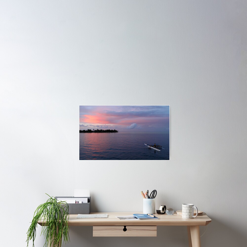 Sunset at Ninigo Atoll Poster