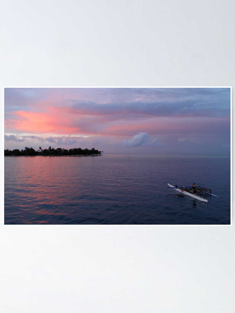 Alternate view of Sunset at Ninigo Atoll Poster