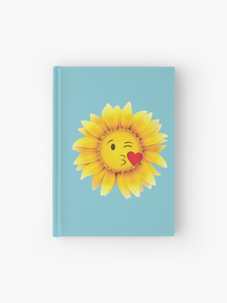 Cuaderno de tapa dura «Girasol Besos Emoji» de questadesigns | Redbubble