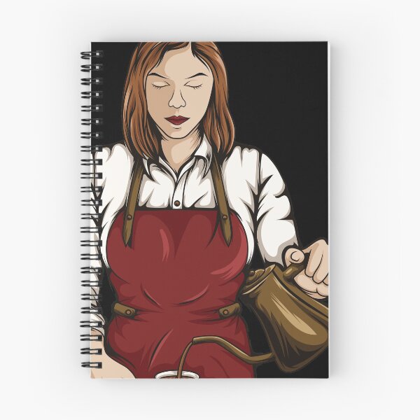 Item preview, Lady Barista with cup of coffee and coffee pot, enjoy your coffee designed and sold by coffeeapparel.