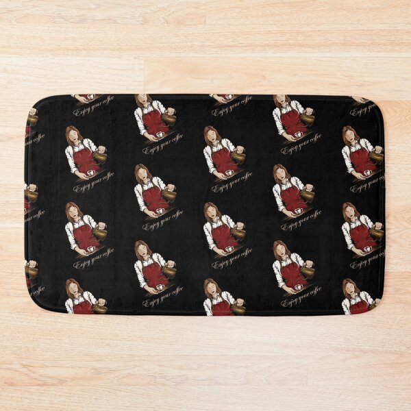 Item preview, Lady Barista with cup of coffee and coffee pot, enjoy your coffee designed and sold by coffeeapparel.