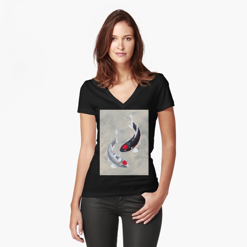 Item preview, Fitted V-Neck T-Shirt designed and sold by Koiartsandus.