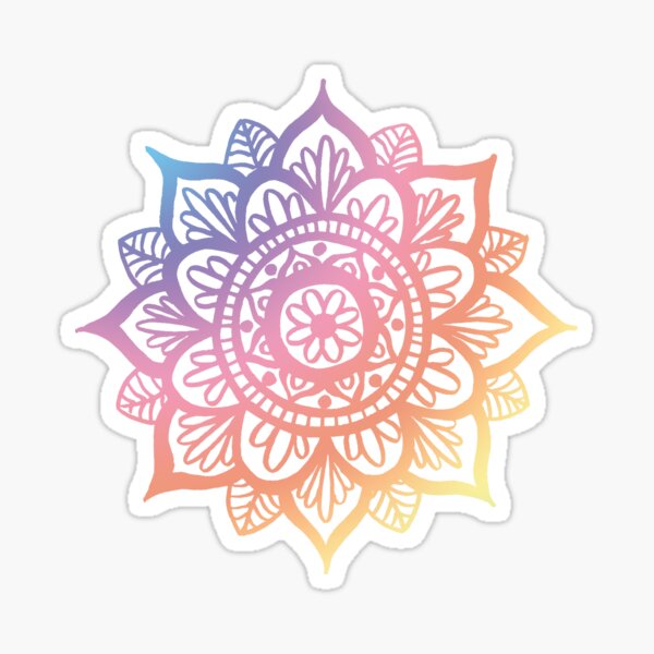 Colorful Rainbow Mandala Sticker