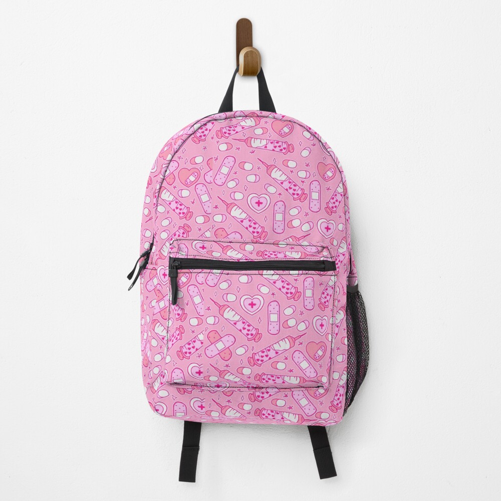 bright pink backpack