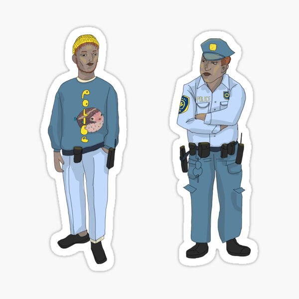 Police Uniform Stickers Redbubble - rat swat team roblox