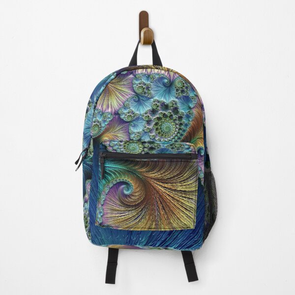 Item preview,  Seafoam Blue Green Gold Iridescent Fractal Spirals designed and sold by Pam Blackstone.