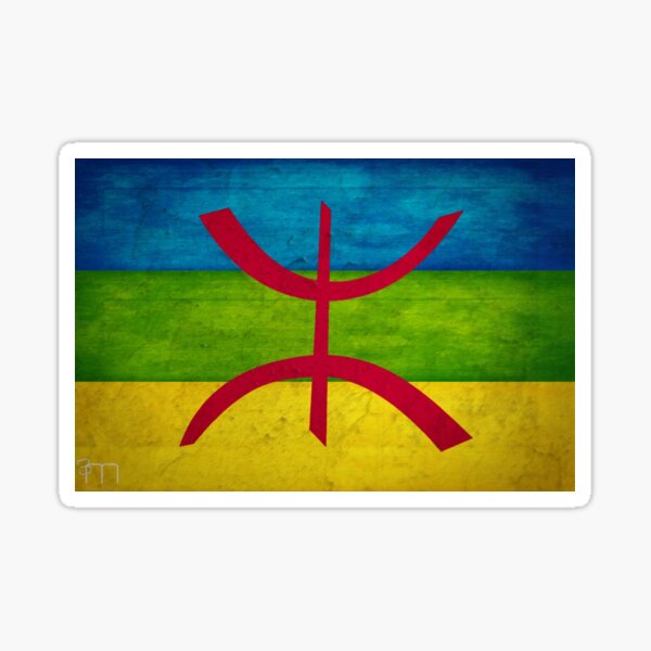 The Amazigh flag tifinagh Sticker