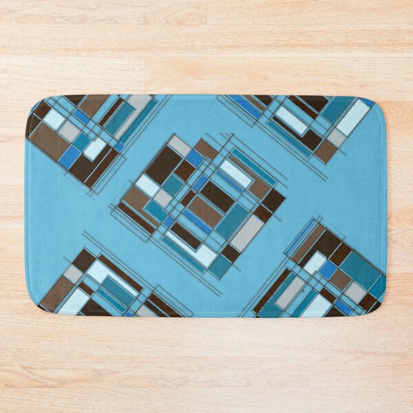Item preview, Retro Turquoise & Brown Abstract DPA150523-14 designed and sold by CSteenArt.