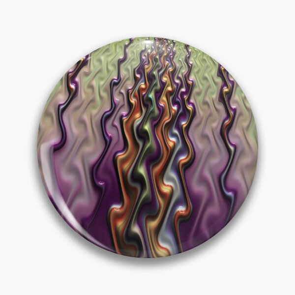 Item preview, Gnarl - Wavy Purple Burnt Orange Fractal Zigzag Lines designed and sold by Pam Blackstone.