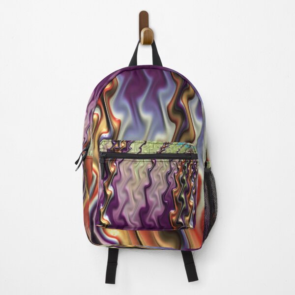 Item preview, Gnarl - Wavy Purple Burnt Orange Fractal Zigzag Lines designed and sold by Pam Blackstone.