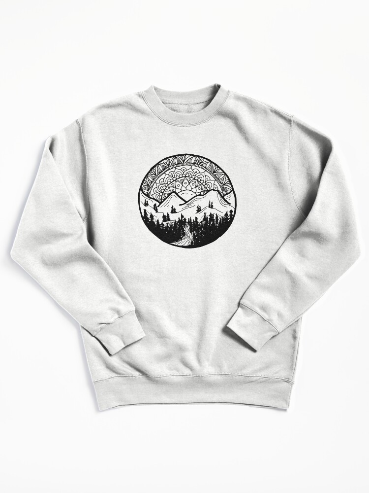 Thumbnail 2 of 7, Pullover Sweatshirt, Mountain Mandala designed and sold by julieerindesign.