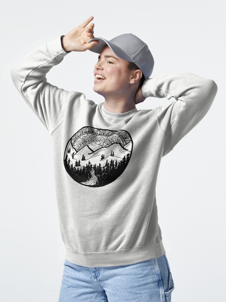 Thumbnail 5 of 7, Pullover Sweatshirt, Mountain Mandala designed and sold by julieerindesign.