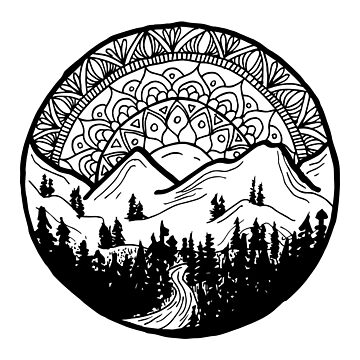 Artwork thumbnail, Mountain Mandala by Julie Erin Designs