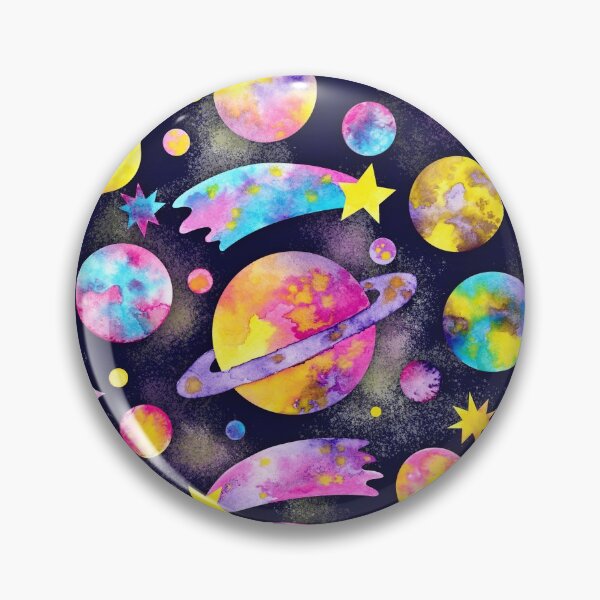 Item preview, Outer Space Watercolour Planets All Over Pattern designed and sold by KConfetti.