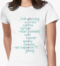 1D Acrostic (Aqua) Women's Fitted T-Shirt