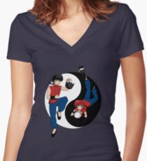 Ranma's Tao Women's Fitted V-Neck T-Shirt
