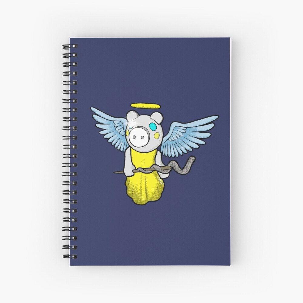 Angel Piggy Hardcover Journal By Pickledjo Redbubble - roblox drawing piggy piggy angel piggy fan art