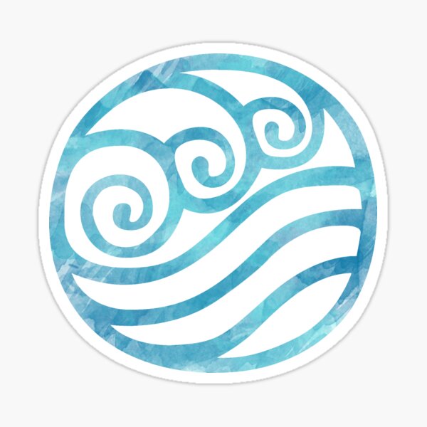 Watercolor Water Tribe Symbol Sticker