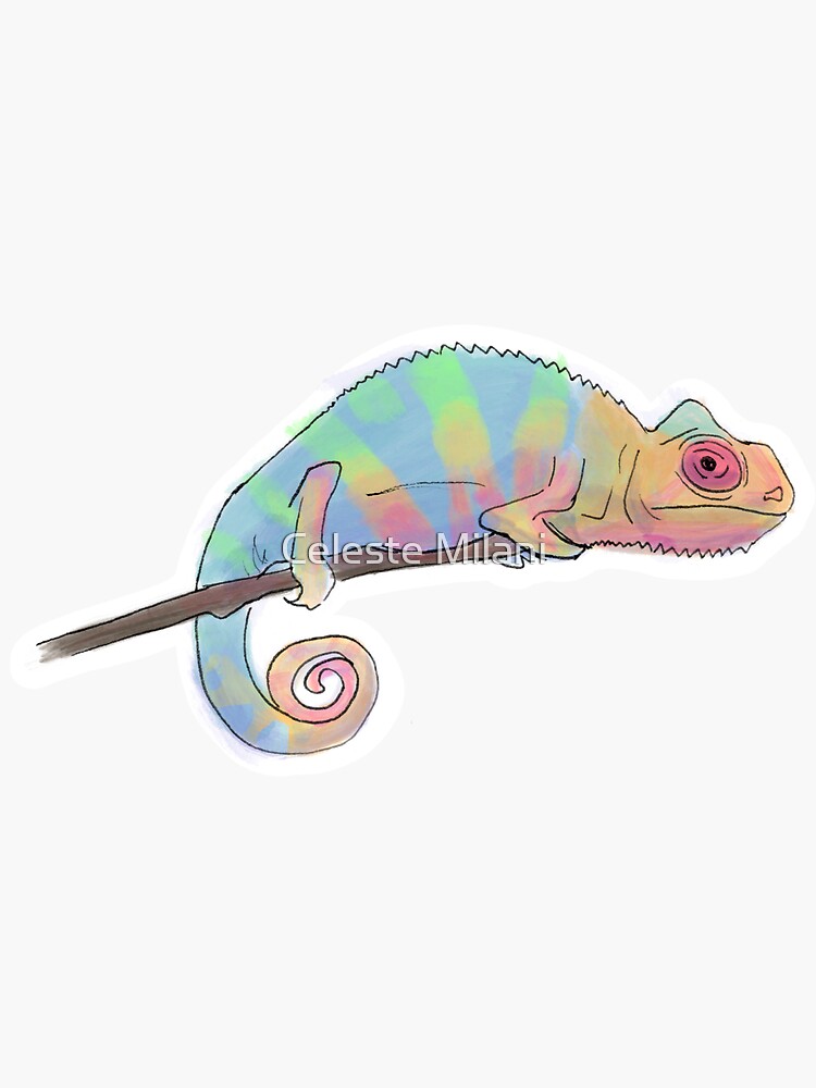 Pastel Chameleon Sticker For Sale By Cmmilani2013 Redbubble 8746