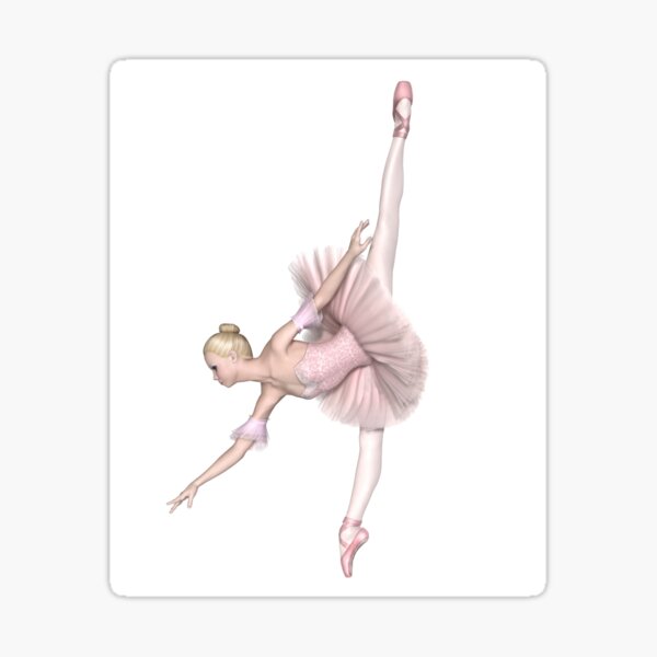 Item preview, Ballerina in Pink Tutu - Arabesque Penché designed and sold by algoldesigns.