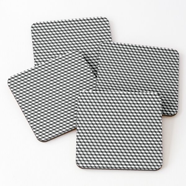 Item preview, Simple Cube Pattern 3D Effect - Black and White designed and sold by FakeMirror.