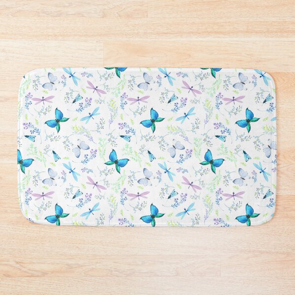 Item preview, watercolor seamless pattern Butterflies and dragonflies designed and sold by eves_aquadreams.