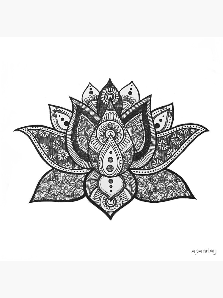 Lotus Mandala Art Board Print By Apandey Redbubble