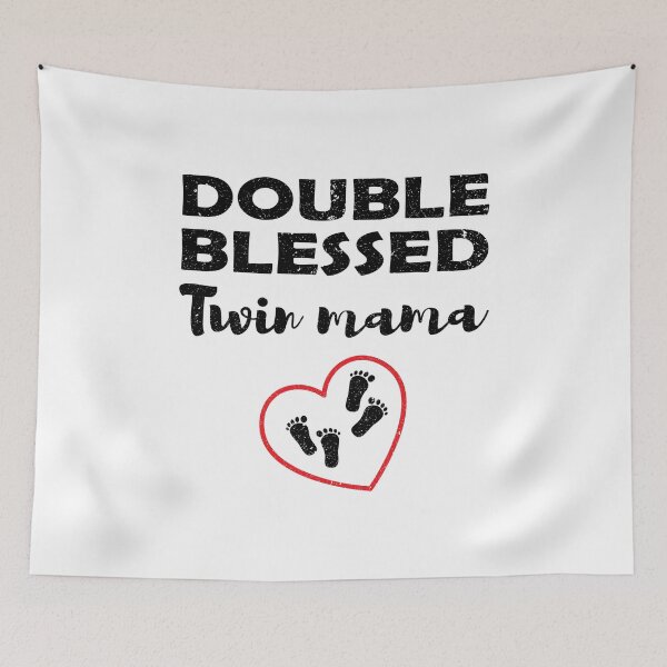 Item preview, Double Blessed Twin Mama Baby Shower Pregnancy Gift designed and sold by haselshirt.