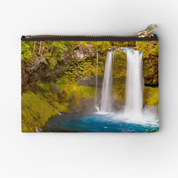 Item preview, Koosah Falls, Oregon, Waterfall, Autumn, Painting, designed and sold by DAM Creative ⭐⭐⭐⭐⭐.