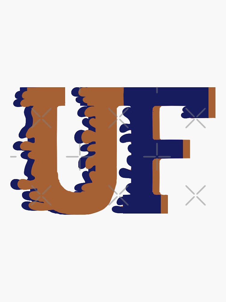 "UF" Sticker by mixiaart Redbubble