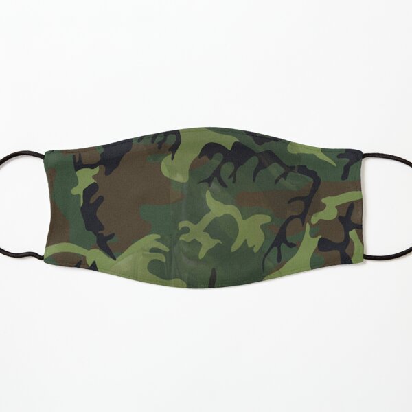 Woodland Green Camouflage with Hidden Face, RBSSG Kids Mask