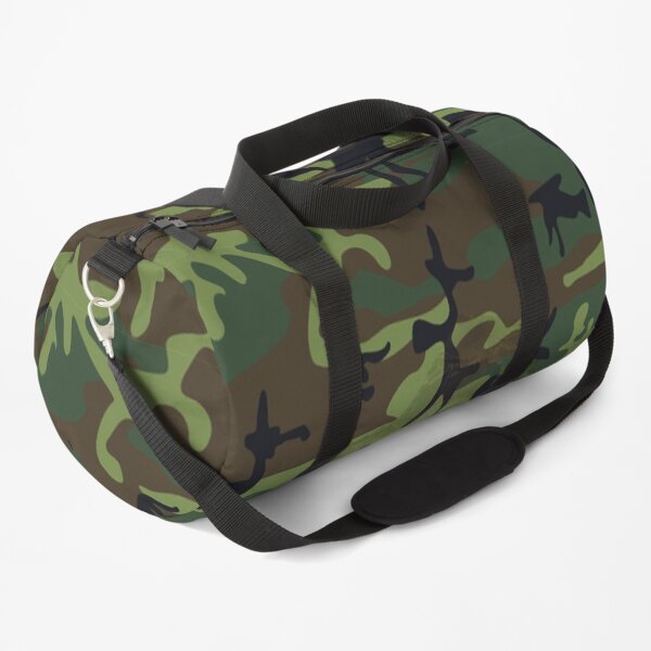 Woodland Green Camouflage with Hidden Face, RBSSG Duffle Bag