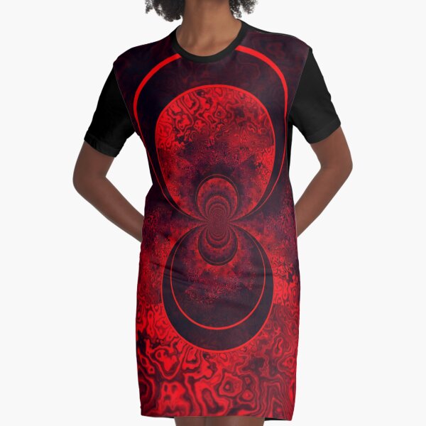 Fire of Darkness Graphic T-Shirt Dress