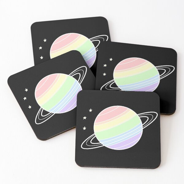 Item preview, Pastel Rainbow Saturn On Black designed and sold by taeylenol.