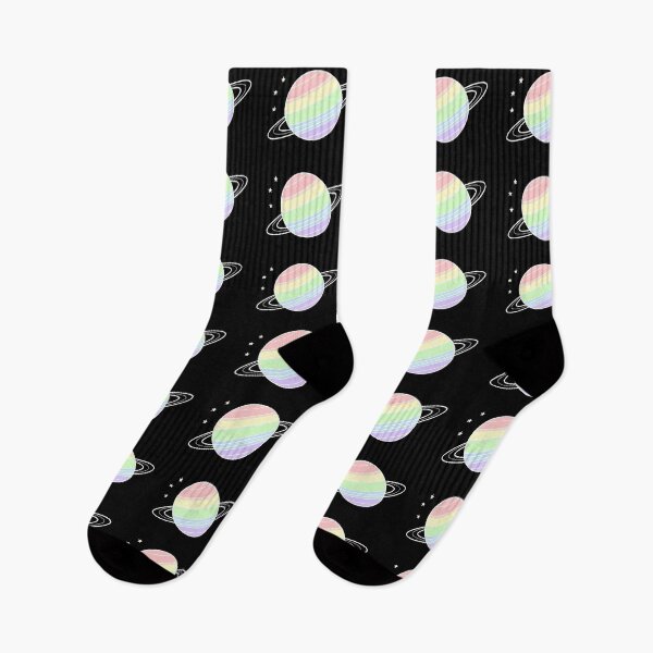 Item preview, Pastel Rainbow Saturn On Black designed and sold by taeylenol.