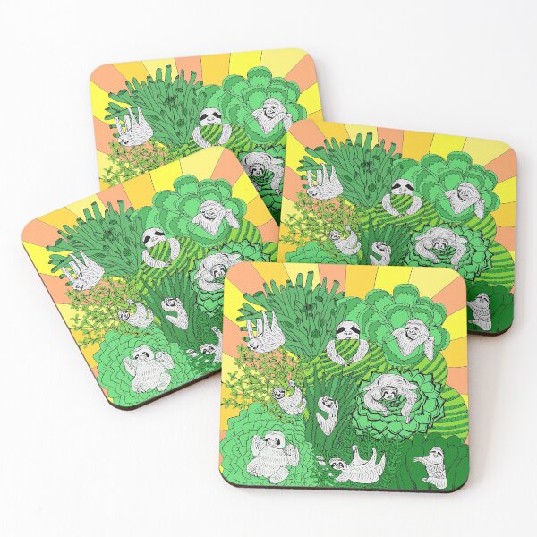 Item preview, Sloths and Succulents designed and sold by ItllGlowOnYou.
