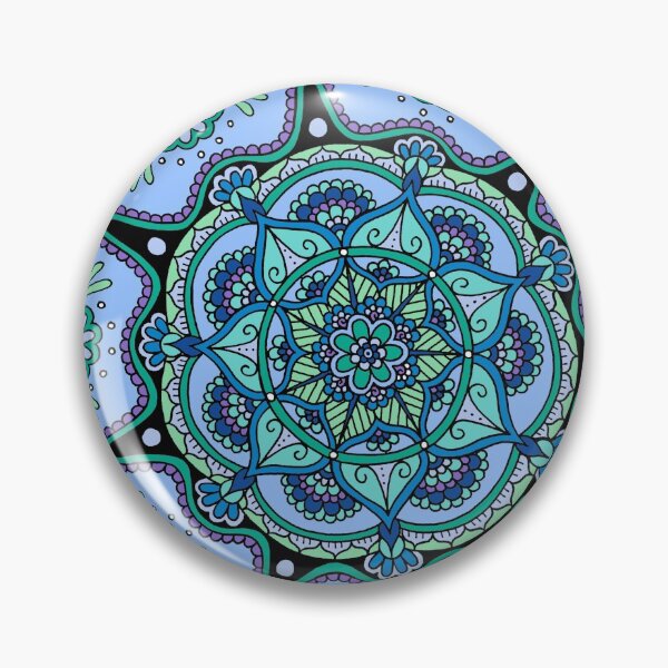 Item preview, Blue Mandala || Henna || Circle designed and sold by Hilary Leslie.