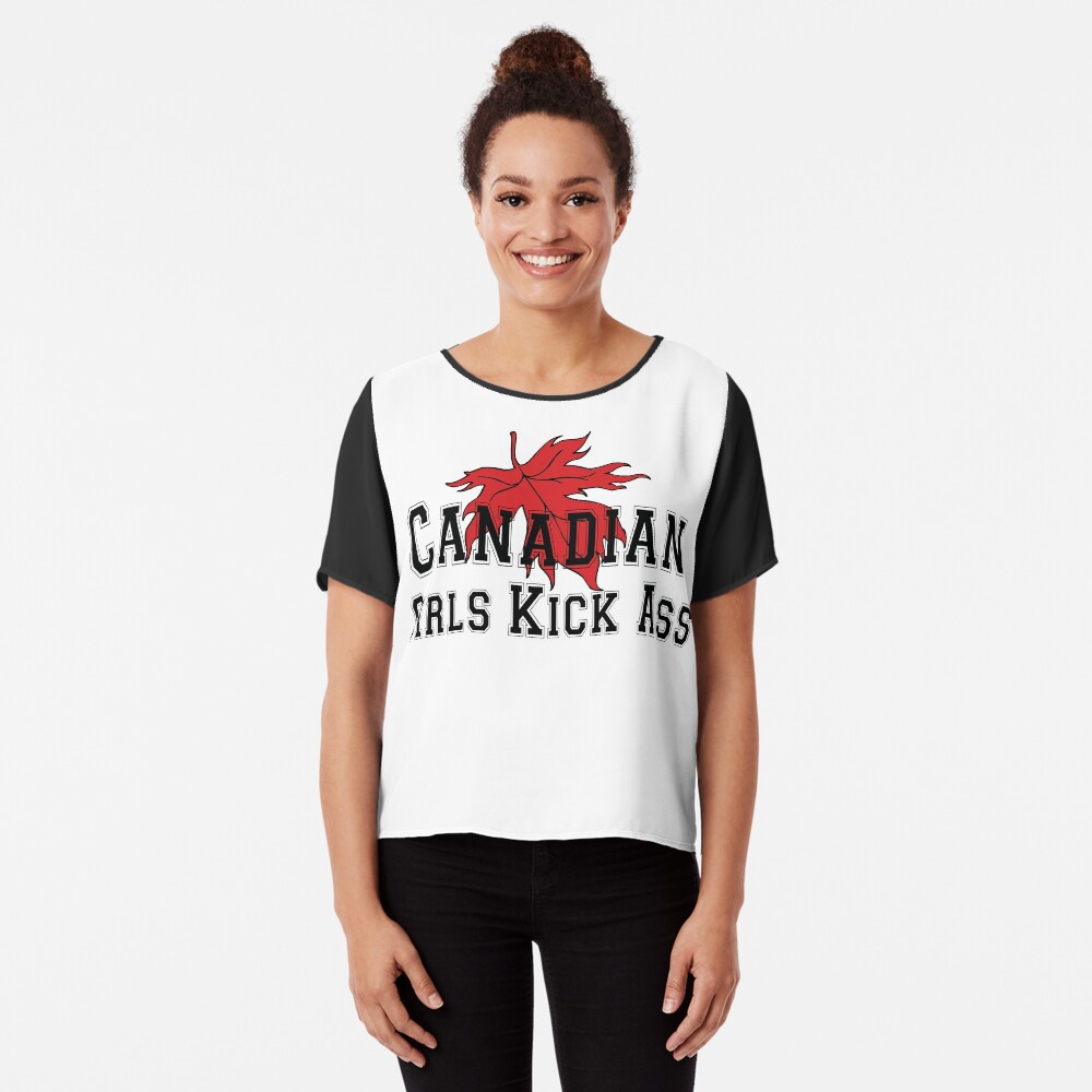 Canada Canadian Girls Kick Ass Women's T-Shirt A-Line Dress for