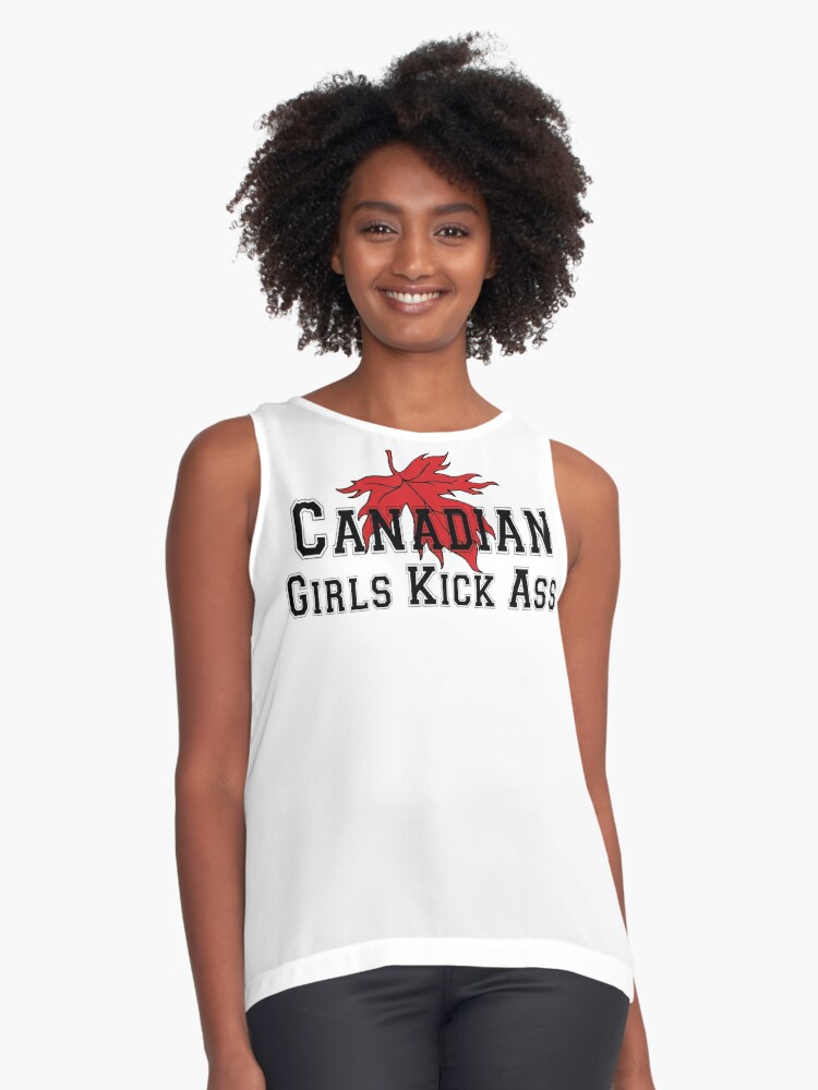 Canada Canadian Girls Kick Ass Women's T-Shirt Sleeveless Top for Sale by  HolidayT-Shirts