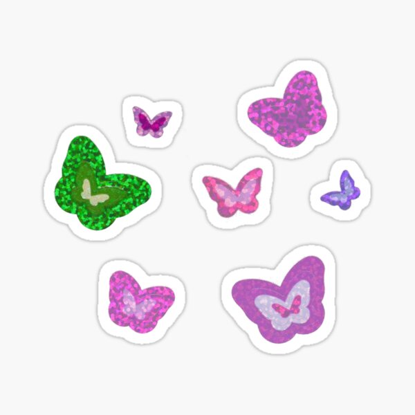 y2k vintage glitter sticker set sheet Sticker for Sale by